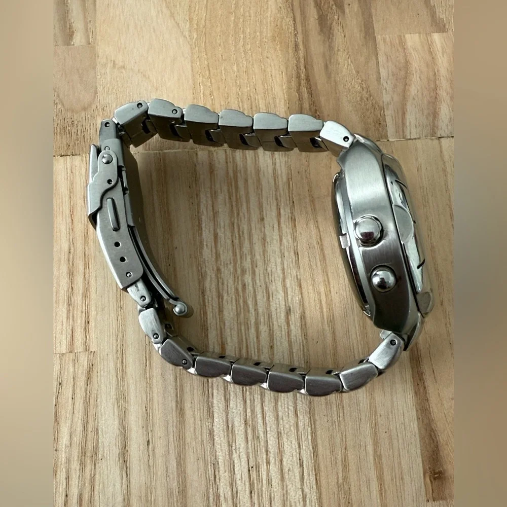Fossil big tic AM-3553 stainless steel watch